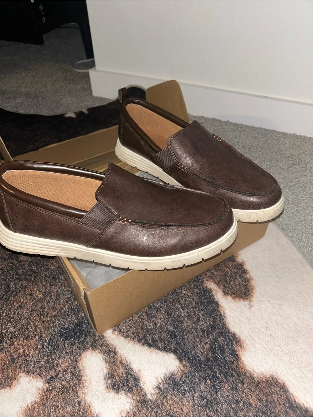Men's Brown Slip-On Casual Shoes by Unknown Brand